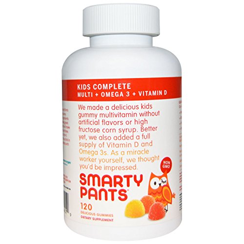 SmartyPants, Kids Complete Multi + Omega 3 + Vitamin D, 120 Delicious Gummies - 2pc