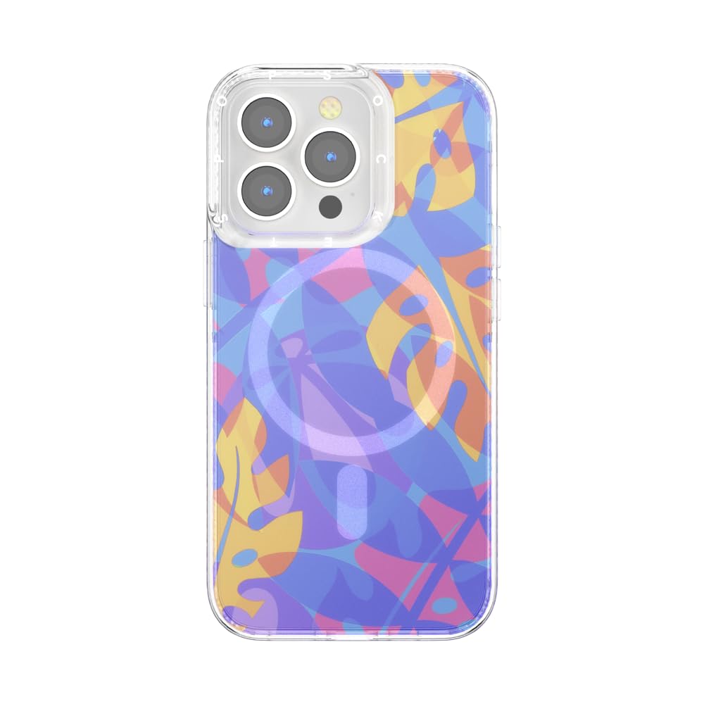 PopSockets iPhone 13 Pro Grip Compatible with MagSafe, Phone Case for iPhone 13 Pro, Wireless Charging Compatible, Case Only - Boca Palms Blue