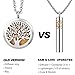 SAM & LORI Aromatherapy Necklace with Diffuser and Container 2-in-1 Stainless Steel Perfume Bottle Essential Oil Locket Pendant Jewelry Gift Set with 8 Colors Felt Pads for Boys Girls, Metal Chain