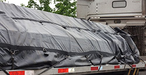 Lightweight 18oz/14oz Lumber Tarp 24x27 (8' Drop) - Black