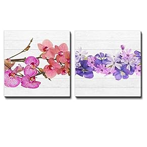 Branches of Pink and Coral Orchids Along with...