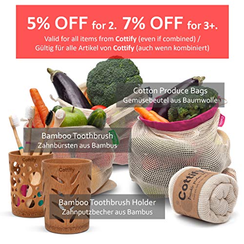 Pacco da 4 spazzolini bamboo Naturali Premium - Setole Morbide no BPA | Biodegradabili | Vegan | Organici | Spazzolino da denti in Legno Ecobio | Funzionale | 4 colori (VERDE, BIANCO, ROSA, GRIGIO)