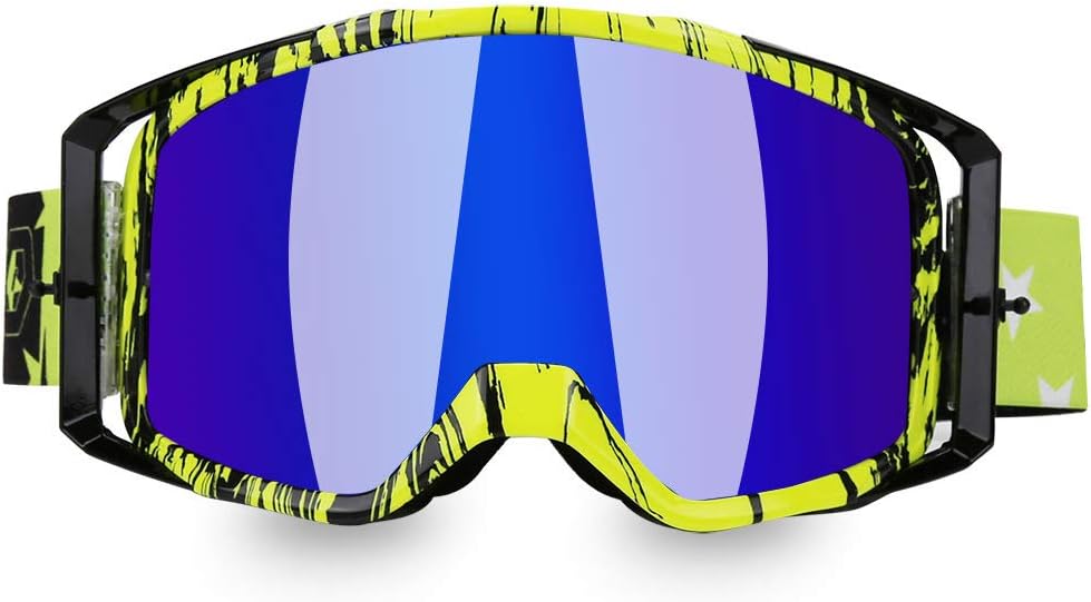 JAMIEWIN ATV Goggles Motorcycle Motocross Dirt Bike Glasses Off Road Racing Mx Riding Goggle for Men Women Adults Youth(819)