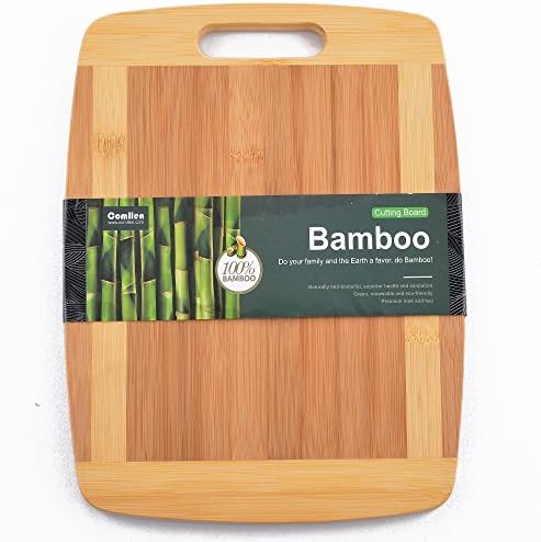 Bamboo Cutting Board, Comllen Extra Large 13"x 9.8" Bamboo Wood Cutting Board, Strong Thick Kitchen Chopping Board