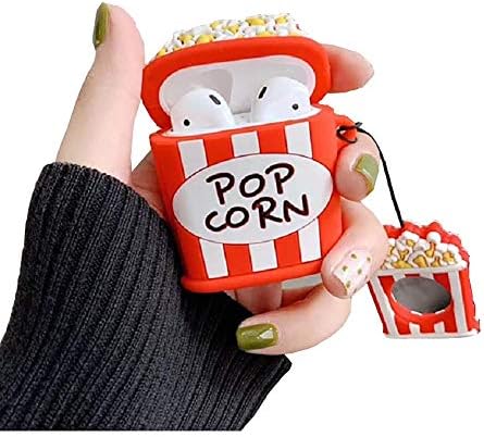 Lybauri Airpods Case, Scratch Proof and Drop Proof Air Pods Protective Cover Skin (Pop corn)