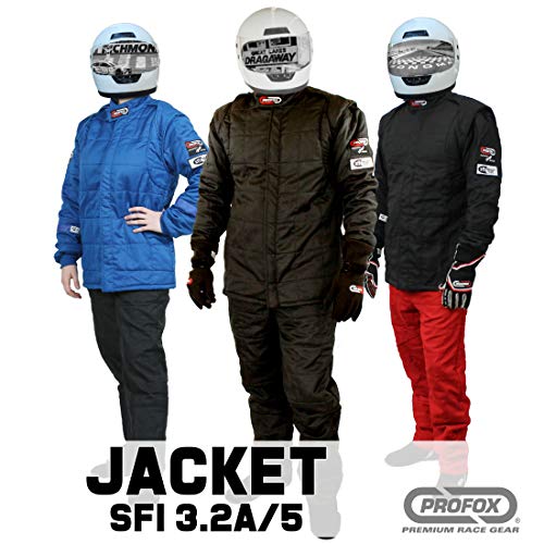 PROFOX-502 Black 5XL Jacket Auto Racing Fire Resistant SFI 3.2A/5 Racing Fire Suit (Jacket only)