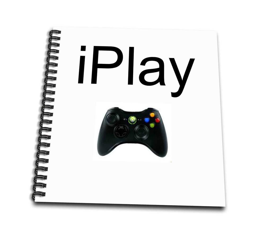 3drose Db 180064 1 Iplay Black Lettering On White Background Picture Of Game Controller Drawing Book 8 By 8 Inch Amazon In Office Products