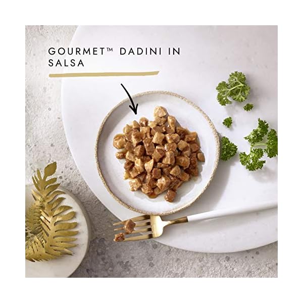 PURINA GOURMET GOLD Umido Gatto Dadini in Salsa con Salmone e Pollo - 24 lattine da 85g ciascuna (confezione da 24x85g)