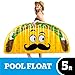BigMouth Inc. Giant Taco Pool Float, 5 Feet Long Lounge Raft Floatie, Funny Pool Party Summer Water Toy, Durable Vinyl, Includes Patch Repair Kit