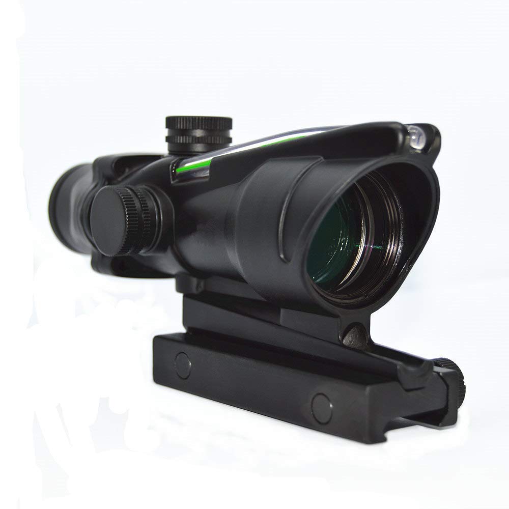 FIRECLUB ACOG Style 4X32 scope True Fiber Red/Green Illuminated Crosshair (Green Chevron Illuminated)