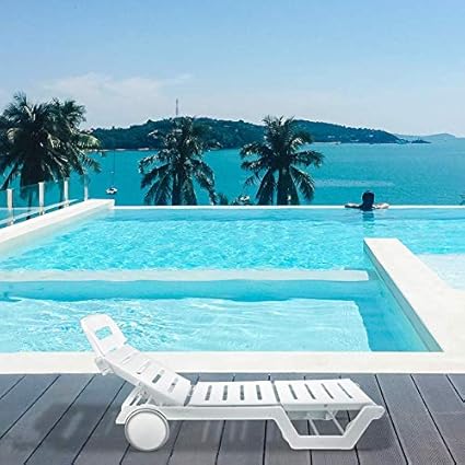 Italica Furniture 8103 Sun Lounger (Matte Finish, White)