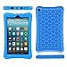 AVAWO Silicone Case for Amazon Fire 7 Tablet with Alexa ( 9th Generation, 2019 Release ) - Anti Slip Shockproof Slim Light Weight Protective Cover, Blue