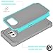 Tekcoo for Galaxy S6 Case, [Tmajor Series] [Turquoise/Grey] Shock Absorbing Hybrid Rubber Plastic Impact Defender Rugged Slim Hard Case Cover Shell for Samsung Galaxy S6 S VI G9200 GS6 All Carriers