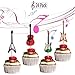 Yunko Set of 24 Guitar Cupcake Topper Cake Cupcake Decorations for Kids Birthday Party Themed Party Baby Shower