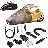 Handheld Car Vacuum Cleaner, High Power LeadCon DC 12v Portable Handheld Car Vacuum Wet Dry 4.5Kpa Suction Auto Vacuum Cleaner Tools with Cigarette Lighter Plug 16.4ft Power Cord