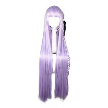 Cosplaza Purple Lilac Long Straight Hair Braid With Straight Bangs