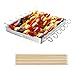 Unicook Stainless Steel BBQ Shish Kabob Set, Foldable Shish Kabob Holder with 6pcs 13