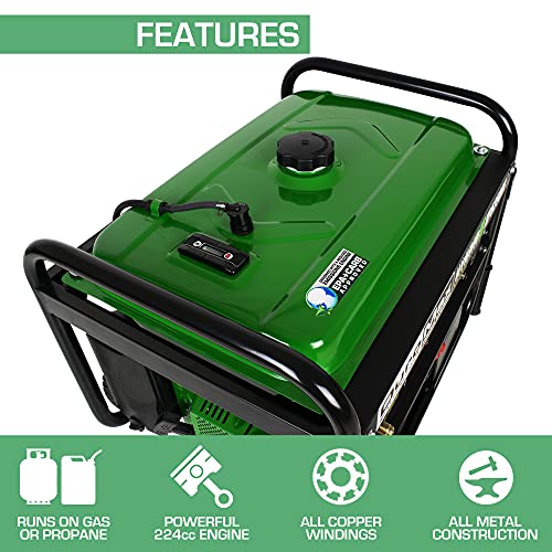 DuroMax XP5250EH Dual Fuel Portable Generator5250 Watt Electric Start