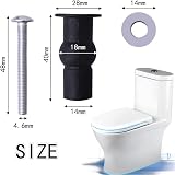 Mclcvp7re 4 Pack Universal Toilet Seat Screws Hinges Bolts Fittings Black view 3