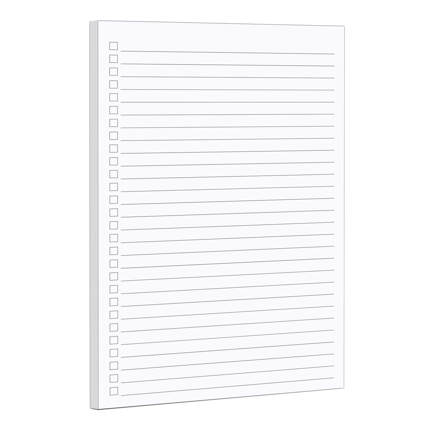 321Done Checklist Notepad Planning Pad - 50 Sheets (5.5x 8.5) To Do Tear Off, Checkbox List - Made in USA - Blank Plain White