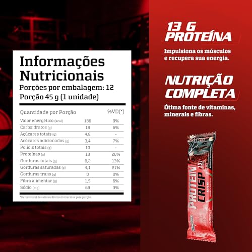 Integralmédica Whey Crisp Bar Brownie de Chocolate 12 Unidades