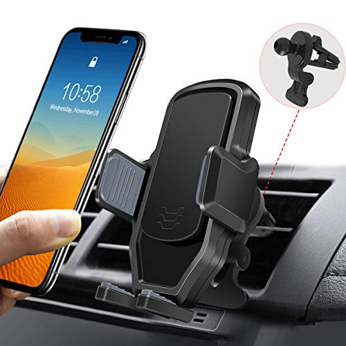 New Revised Car Phone Holder,Fastening Clip Design Car Phone Mount,Gravity Automatic Locking System Cell Phone Car Holder Apply for 3-6 inch Smartphones/Other Devices