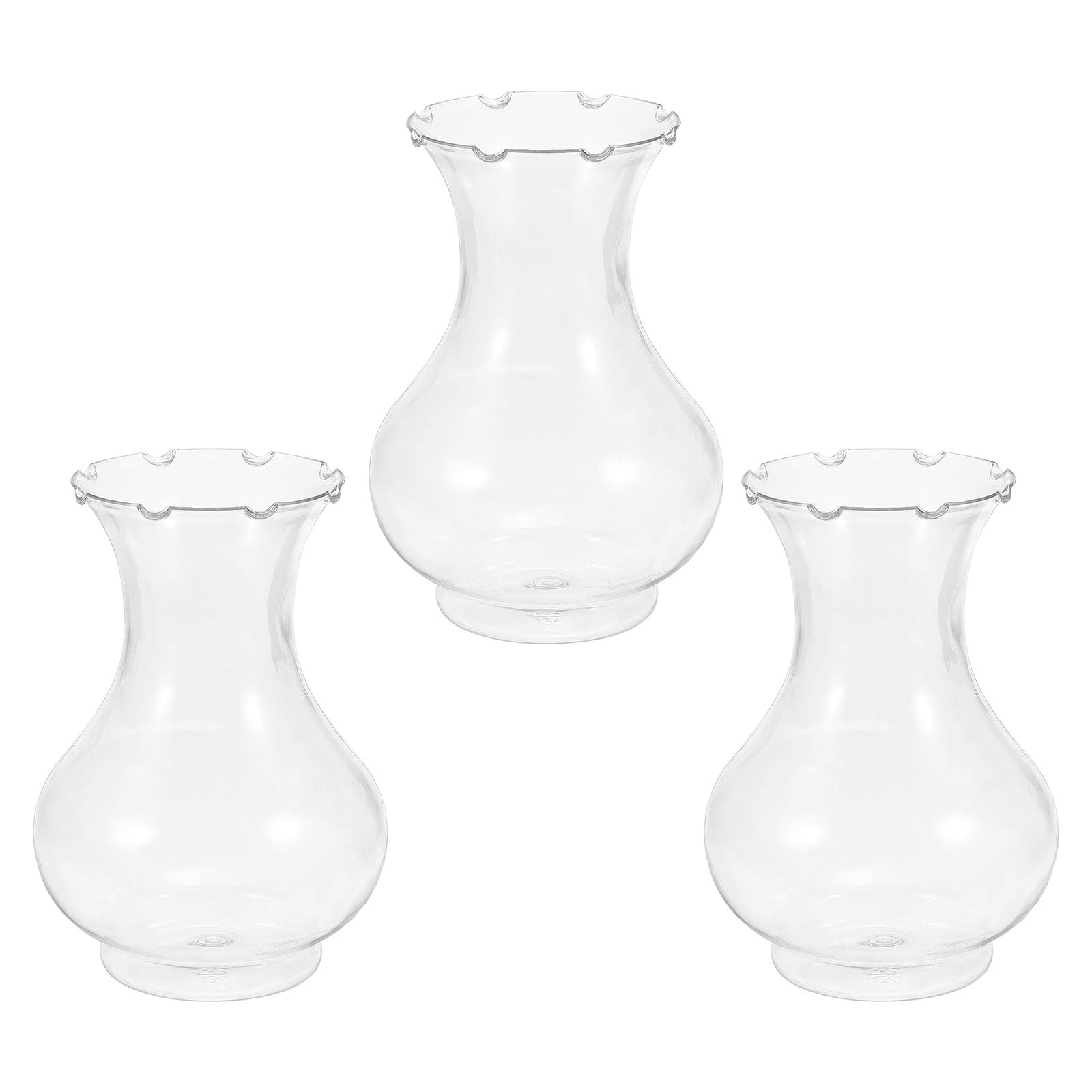PATIKIL Clear Bulb Vases, 3 Pack Bulb Vase Small Vases Decorative Bud Flower Vase for Home Decor Living Room Table Decorations