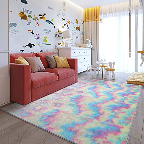 Maxsoft-Furry-Kids-Rainbow-Rugs-Colorful-Area-Rug-for-Girls-Bedroom-Nursery-Play-Room-Fuzzy-Carpet-for-Living-Room-Home-Decor-39x59-Feet