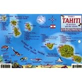 Tahiti &amp; Society Islands Dive Map &amp; Reef Creatures Guide Franko Maps Laminated Fish Card