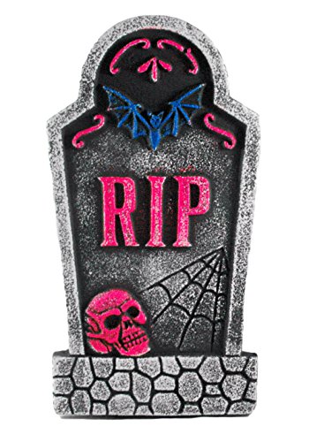 R.I.P. Bat Tombstone Black Light Decorative Halloween Yard Sign