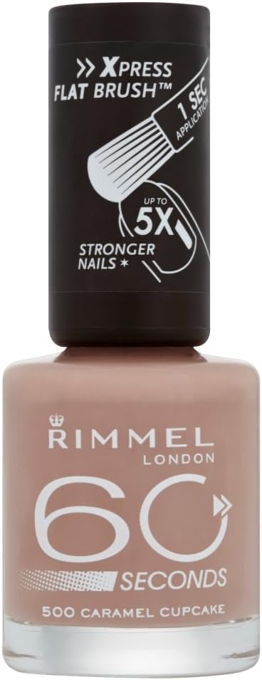 Rimmel 60 Seconds Nail Polish Caramel Cupcake One Coat Quick Dry