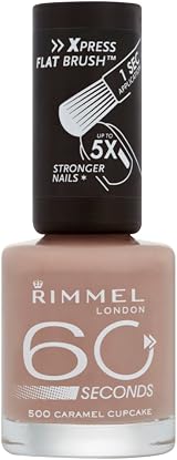 Rimmel 60 Seconds Nail Polish Caramel Cupcake One Coat Quick Dry