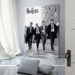 NENBN Poster sur toile The Beatles – Décoration murale moderne pour chambre à coucher – 50 x 75 cm - Les Beatles, Paul McCartney, John Lennon, RIngo Starr, George Harrison NENBN Poster sur toile The Beatles - Décoration murale moderne pour chambre à coucher - 50 x 75 cm – Image 3