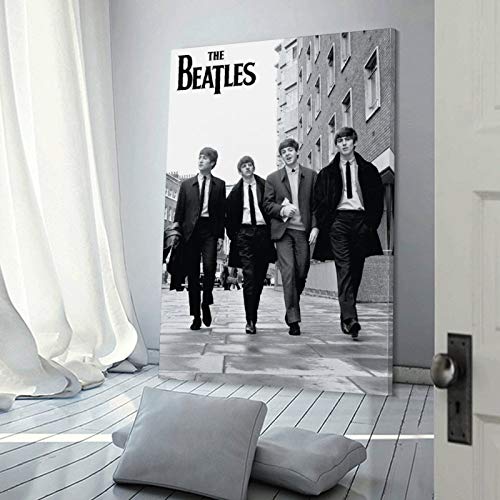 NENBN Poster sur toile The Beatles – Décoration murale moderne pour chambre à coucher – 50 x 75 cm - Les Beatles, Paul McCartney, John Lennon, RIngo Starr, George Harrison NENBN Poster sur toile The Beatles - Décoration murale moderne pour chambre à coucher - 50 x 75 cm – Image 4