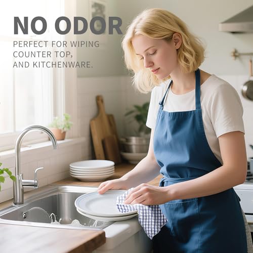 Oeleky 100% Cotton Kitchen Dish Cloths for Washing Dishes, 12x12 Inches Dish Rags, Absorbent Kitchen Cloths Pack of 8, Quick Drying Cleaning Cloths (Mix-3, 12"x12")