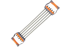 AGORIZEO Adjustable Chest Expander with 5 Removable Tubes Resistance Bands for Chest Shoulder Upper Body Exercise Anti-Slip Arm Exerciser Strength Trainer Great for Home Gym Fitness Muscle Training Exercise