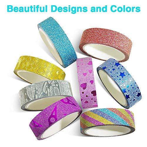 Phantomon Washi Tape Set 30 Roll Decorative Tape for Art, Crafts, DIY Decor, Scrapbook, Glitter Washi Masking Tape with Storage Bags - Thumbnail 2