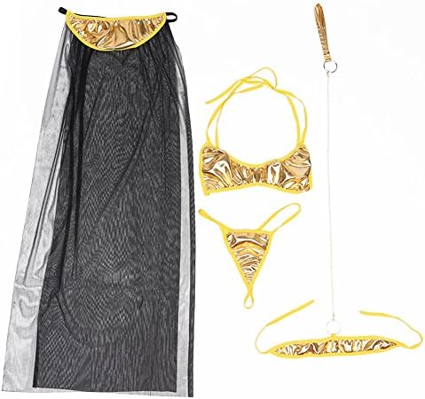 Women's Harem Slave Lingerie Set Lovers Bedroom Sexy Belly Dancer Cosplay Costume (Black)