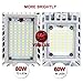 Qimedo Garage Lighting 80W, 8000lm Deformable Led Garage Lights , Shop Work Light with 3 Adjustable Wings,Tribright Garage light for Workshop, Warehouse (No Motion Detection)