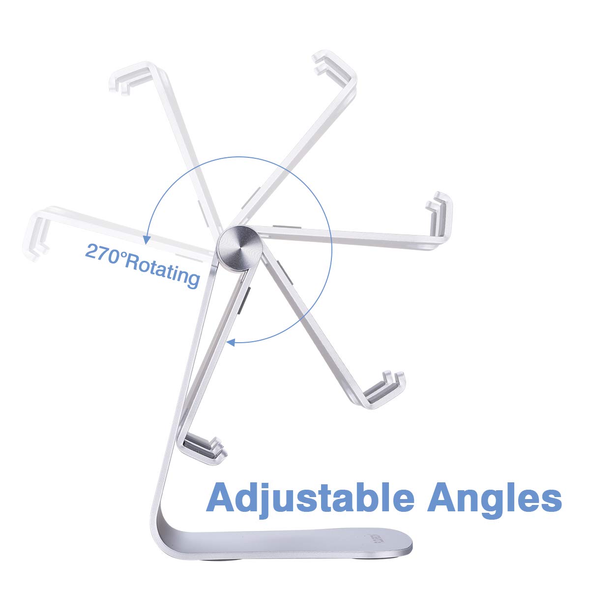 FLOUREON Handy Ständer Smartphone Halterung Handyhalter Tablet Stand für iPhone iPad Samsung Huawei Kindle und alle andere Tableten Handys Silber