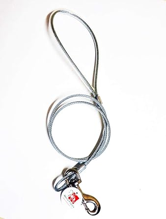 Merapuppy wire tangle free dog leash with strong hook (Silver)