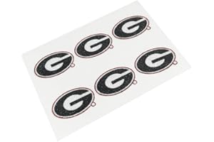 EyeBlack College Sport Glitter Cheek Decals for Number One Fans, University of Georgia - Bulldogs, 12 Decals