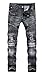 COLINNA Men's Moto Biker Vintage Distressed Ripped Slim Fit Skinny Stretch Denim Jeans