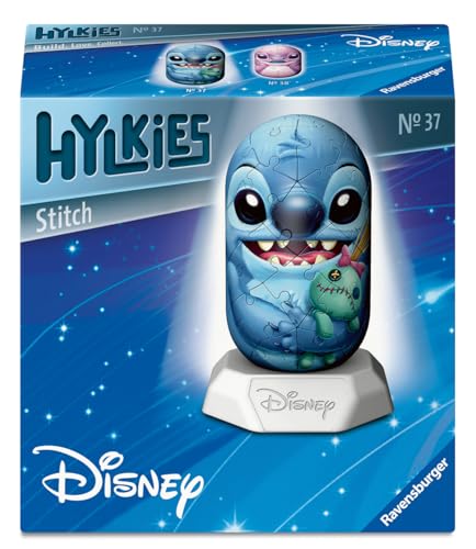 - Puzzle 3D Hylkies - Édition Disney - Figurine n°37 Stitch - Adultes et Enfants - 54 pièces numérotées à Assembler sans Colle - Support Inclus - Disney - 12008044