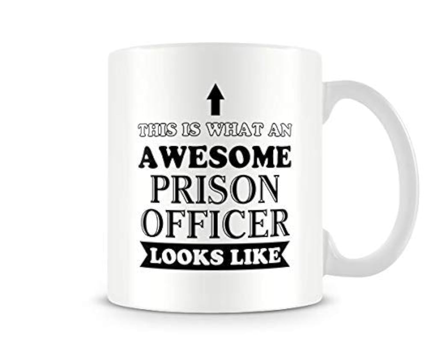 Behind the Glass - Awesome Prison Officer - Printed Funny Mug - Great Gift/Present Idea, Ceramic, 11fl.oz.