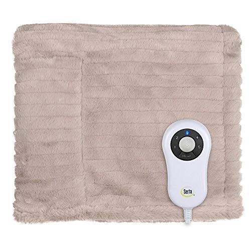 Serta Rabbit Faux Fur Electric Heated Warming Throw Blanket Taupe