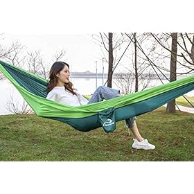 Favorland Camping Hammock Double & Single with Tree Straps for Hiking, Backpacking, Travel, Beach, Yard - 2 Persons… 51rJFmagWuL