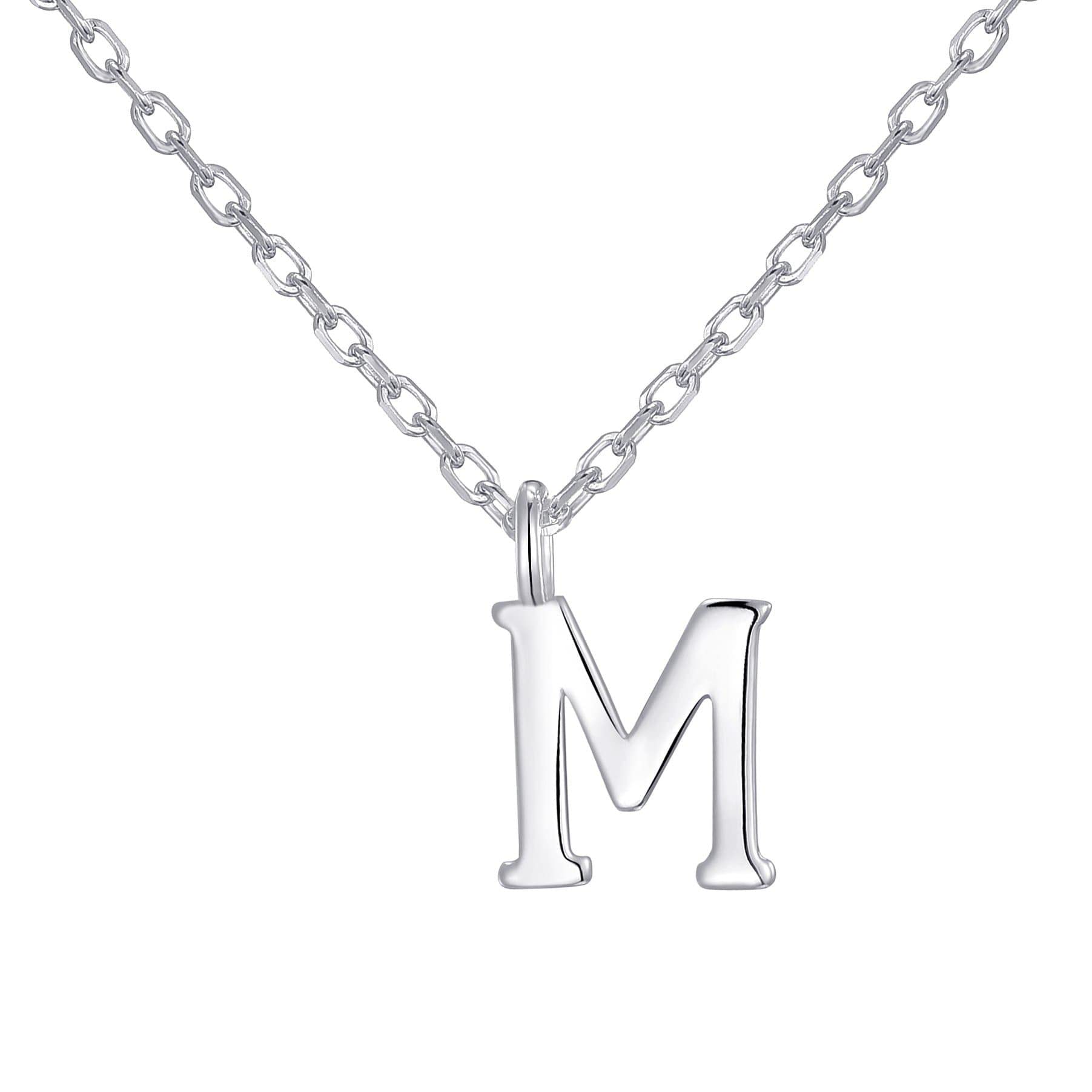 Philip Jones Sterling Silver Initial M Necklace — image 1