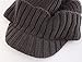 Home Prefer Men's Outdoor Newsboy Hat Winter Warm Thick Knit Beanie Cap with Visor Gray