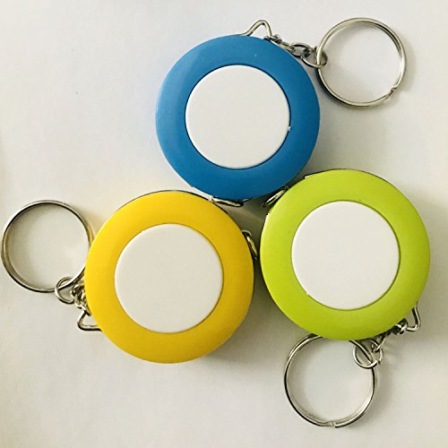 GoProver 3 pack Retractable Tape Measure Double-Scale 60-Inch/150cm Double Sided Pocket Soft Cloth Measuring Tape Weight Loss Body Measurement Sewing Tailor Craft Vinyl Ruler With Keychain